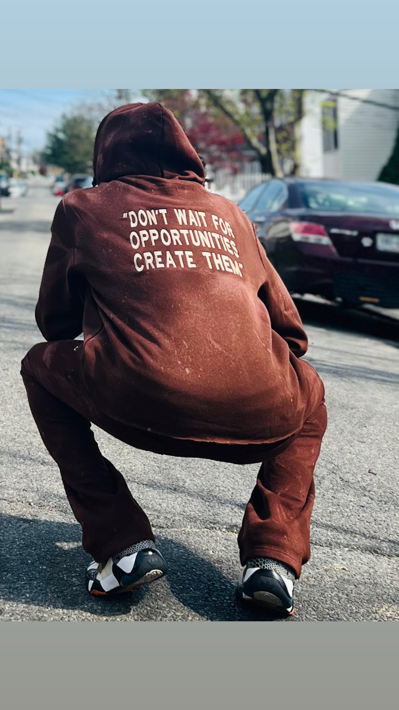 Custom Shamel Brown Sweatsuit