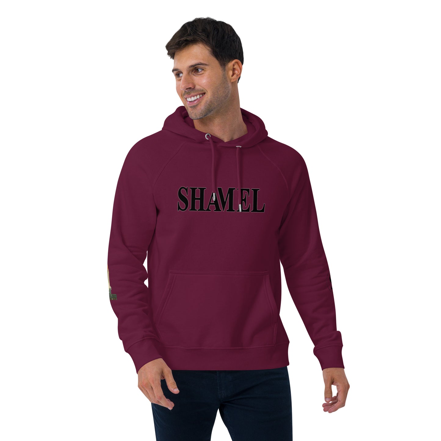 SHAMEL Unisex eco raglan hoodie